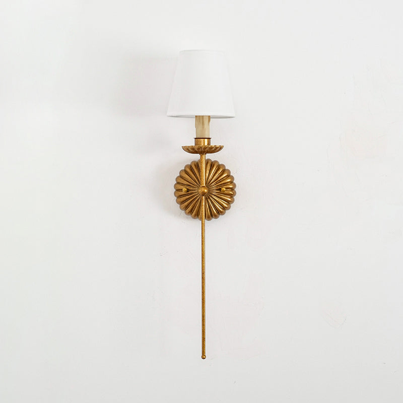 Antique Gold Wall Sconce Lighting with Modern Shades – Elegant Double Wall Lamp for Home Decor 0