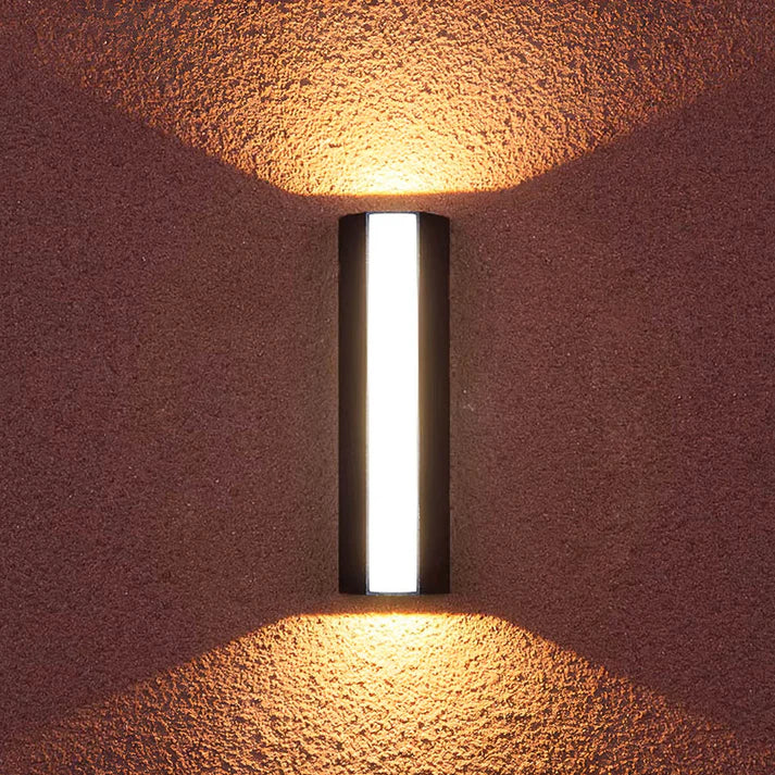 Contemporary Outdoor Wall Light - Modern 2-Way Up and Down LED Lantern - Waterproof Aluminum and Acrylic Design 5