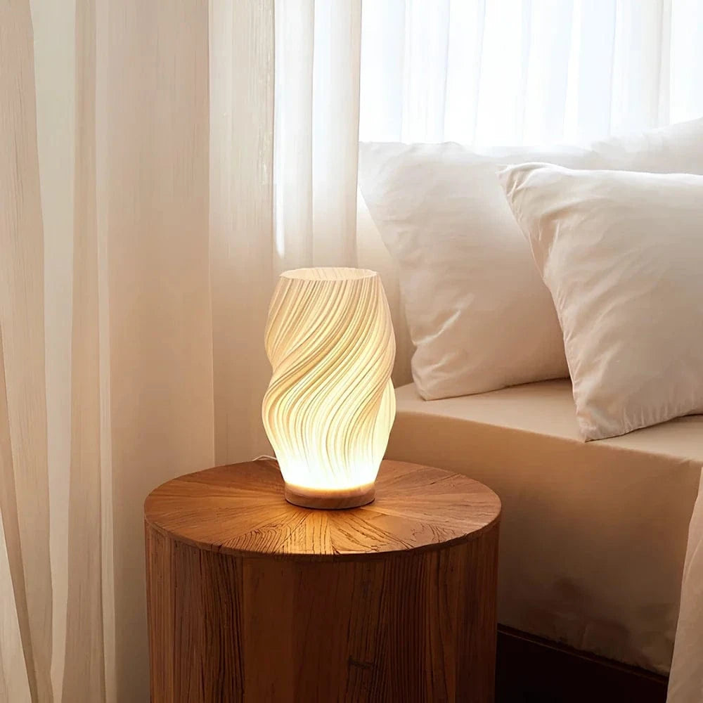 Contemporary Table Lamp | Dimmable Desk Lamp | USB Bedside Light | Modern Decorative Fixture | Wavecrest Lamp for Home 5