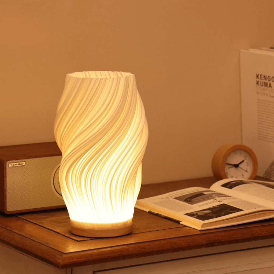 Contemporary Table Lamp | Dimmable Desk Lamp | USB Bedside Light | Modern Decorative Fixture | Wavecrest Lamp for Home 6