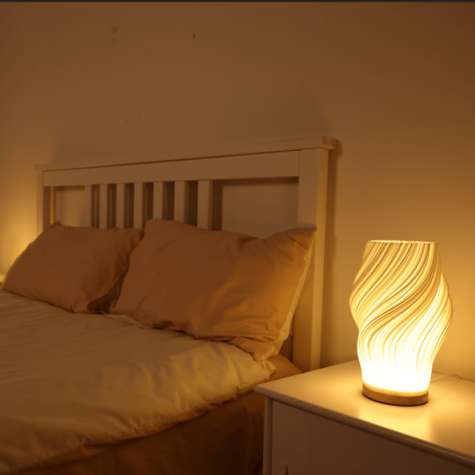Contemporary Table Lamp | Dimmable Desk Lamp | USB Bedside Light | Modern Decorative Fixture | Wavecrest Lamp for Home 7