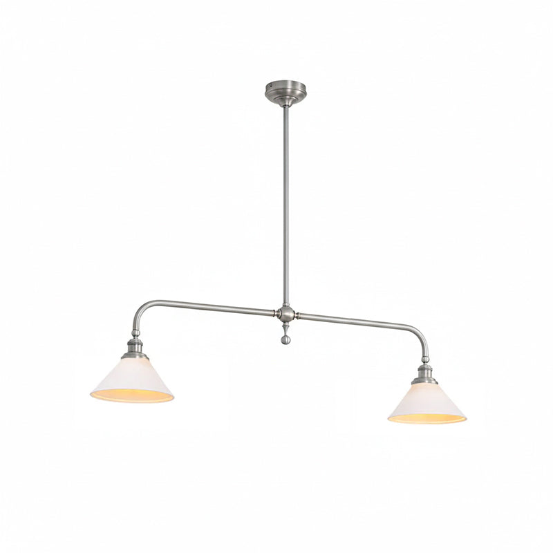 Elegant Chandelier Light with White Glass Shades – Classic Dining Room Fixture for Timeless Ambiance 12