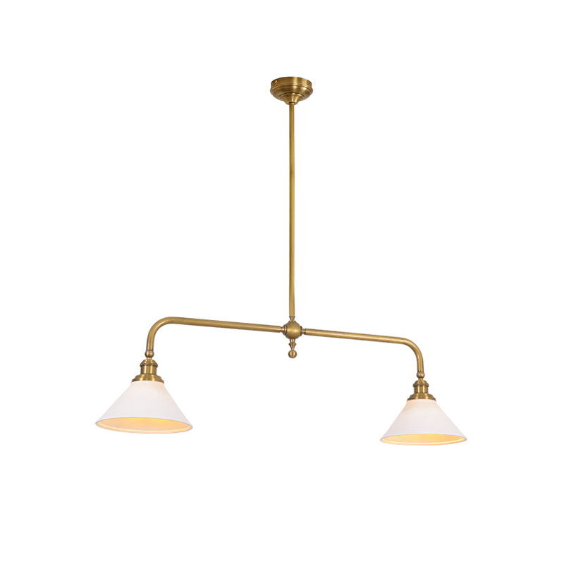 Elegant Chandelier Light with White Glass Shades – Classic Dining Room Fixture for Timeless Ambiance 13