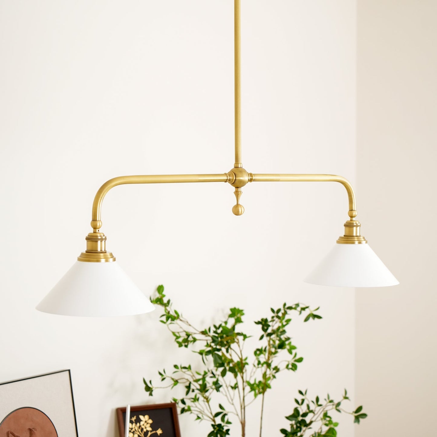 Elegant Chandelier Light with White Glass Shades – Classic Dining Room Fixture for Timeless Ambiance 6