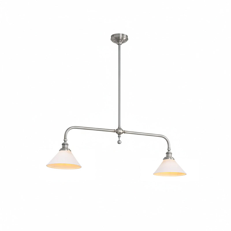 Elegant Chandelier Light with White Glass Shades – Classic Dining Room Fixture for Timeless Ambiance 9