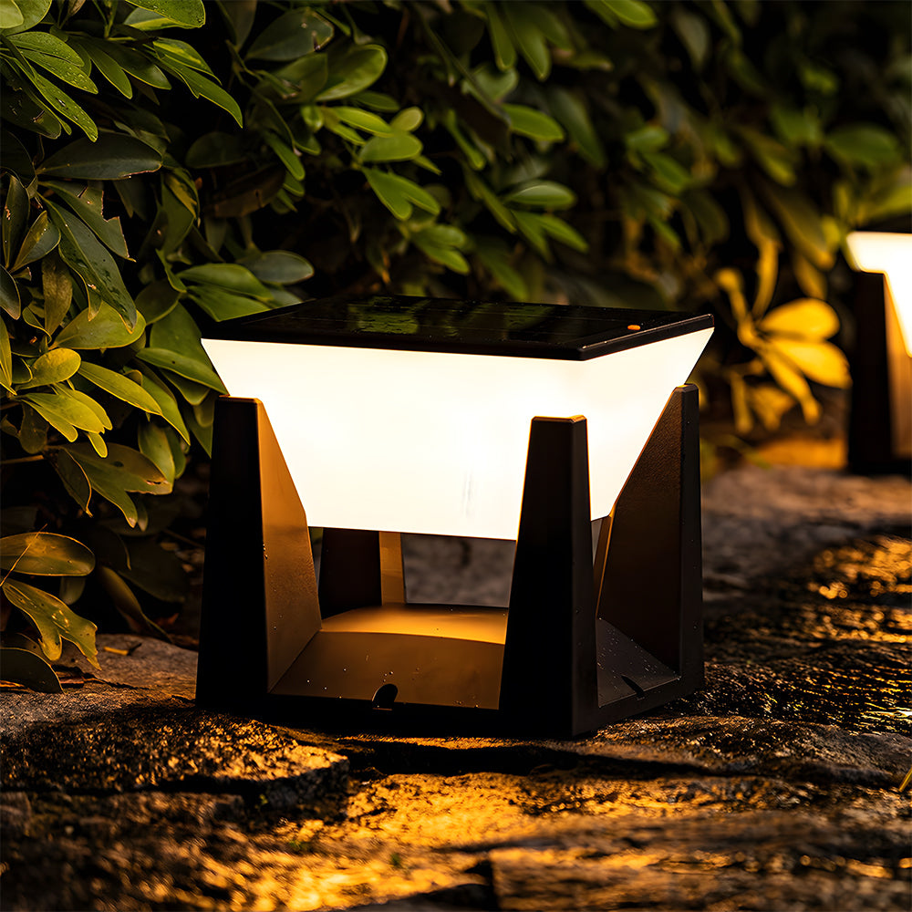 Elegant Solar Garden Lights – Black Outdoor Floor Lights with Dusk-to-Dawn Sensor for Patio and Landscape Illumination 2
