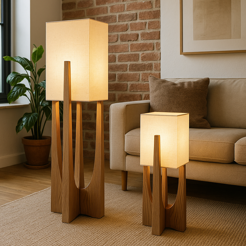 Modern Floor Lamp for Living Room | Elegant Standing Lamp | LED Reading Light | Stylish Floor Fixture | Wabi Sabi Floor Lamp for Home Decor 1