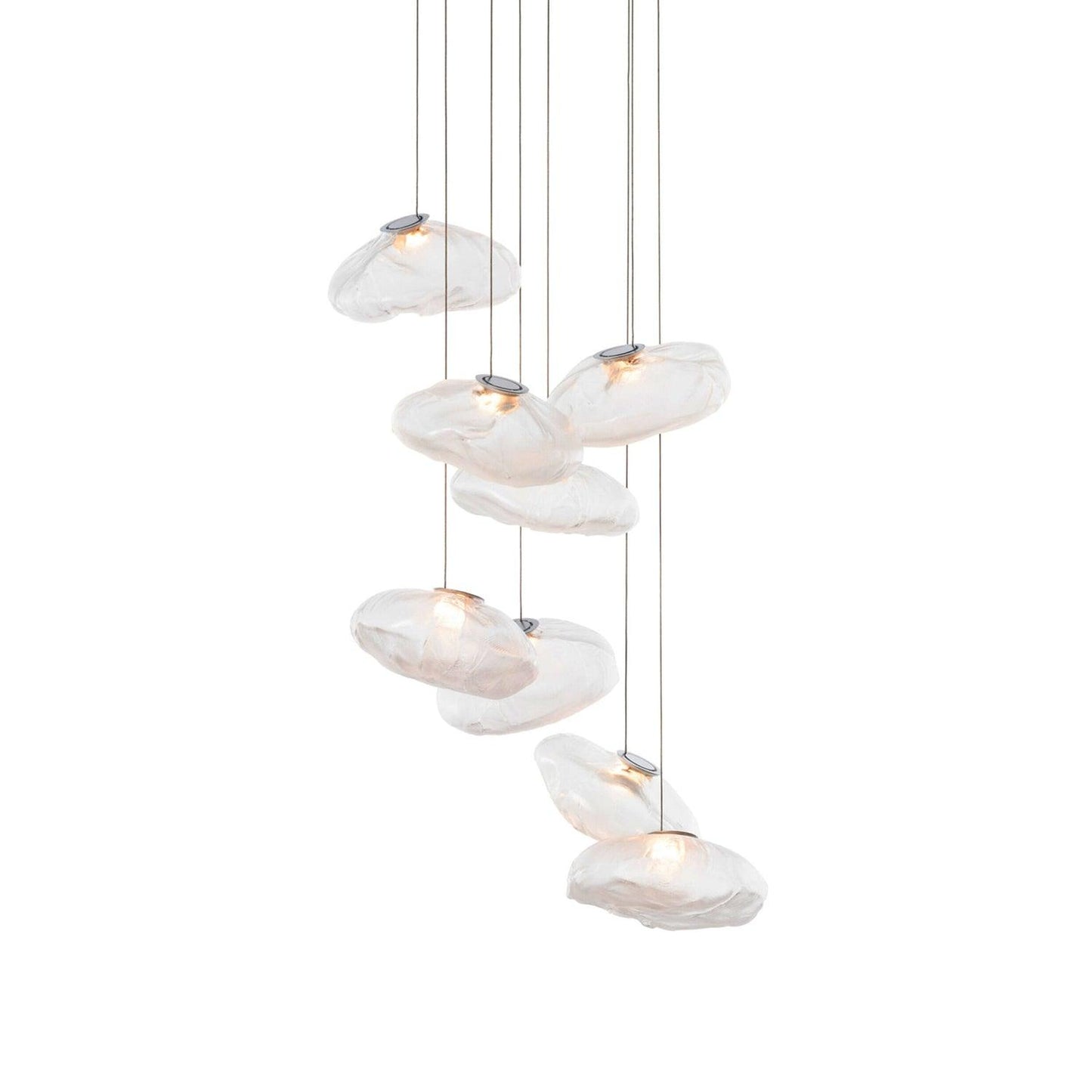 Modern Glass Pendant Light, Unique Design in Transparent, Smoke Grey, and Amber Finishes – Stylish Kitchen Pendant Lighting 1