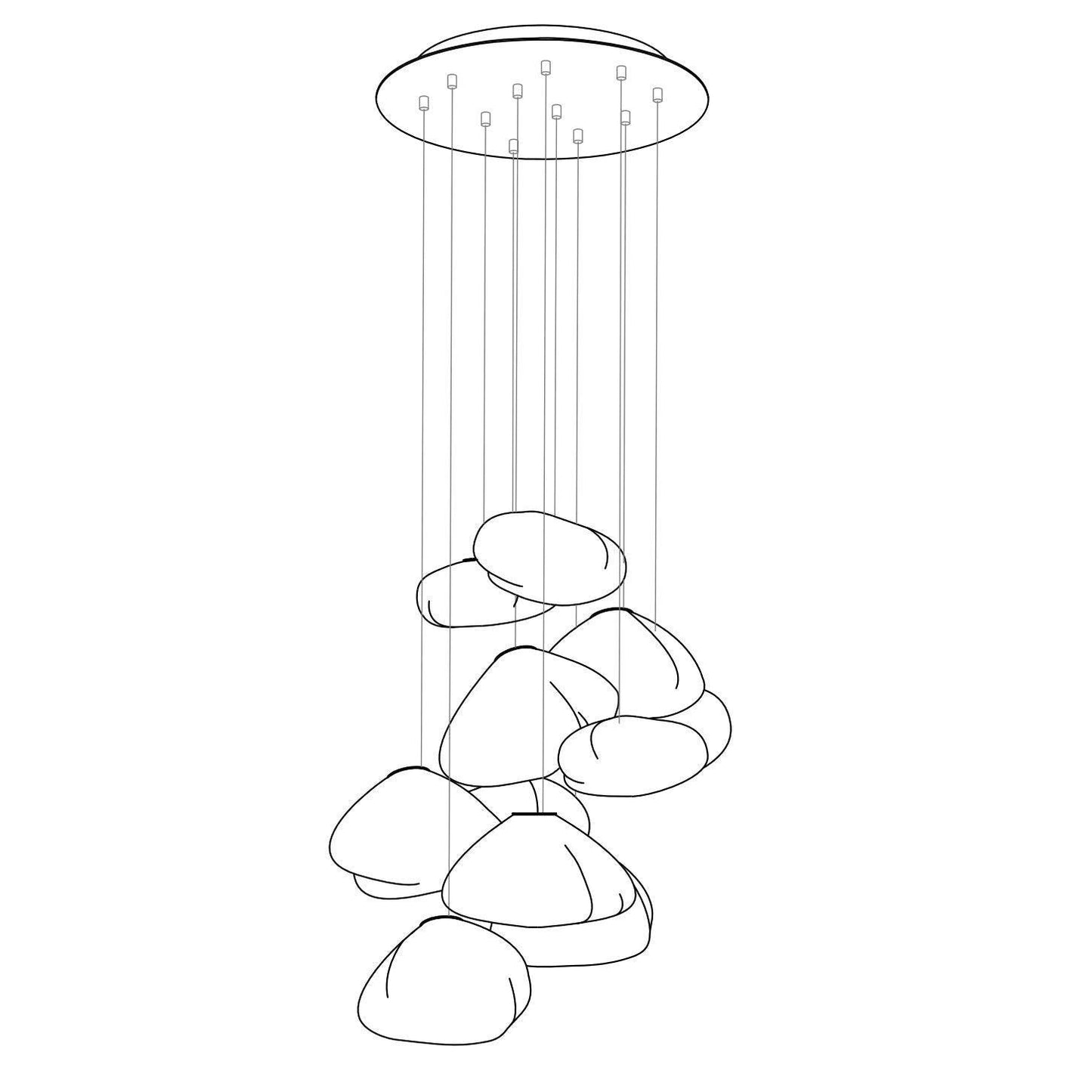Modern Glass Pendant Light, Unique Design in Transparent, Smoke Grey, and Amber Finishes – Stylish Kitchen Pendant Lighting 12