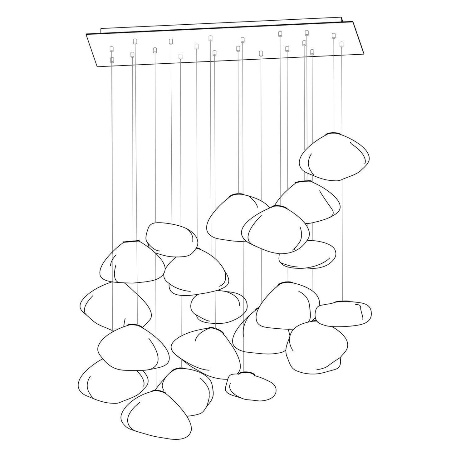 Modern Glass Pendant Light, Unique Design in Transparent, Smoke Grey, and Amber Finishes – Stylish Kitchen Pendant Lighting 14