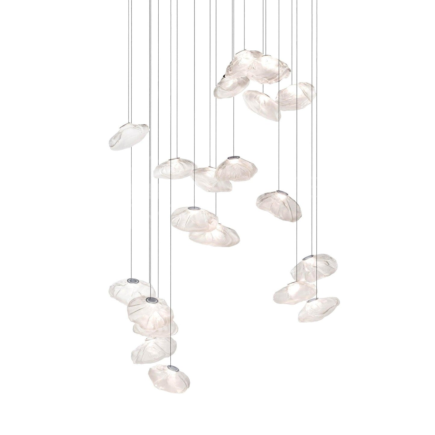 Modern Glass Pendant Light, Unique Design in Transparent, Smoke Grey, and Amber Finishes – Stylish Kitchen Pendant Lighting 19