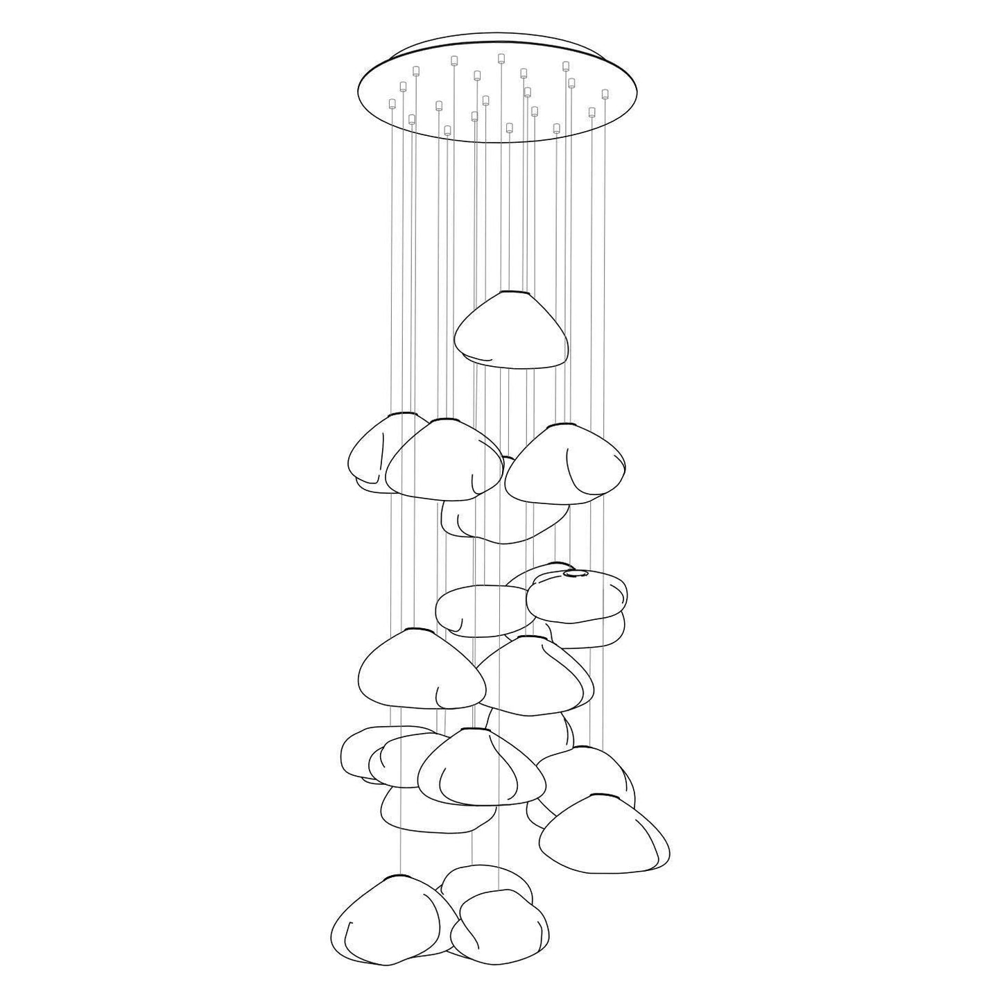 Modern Glass Pendant Light, Unique Design in Transparent, Smoke Grey, and Amber Finishes – Stylish Kitchen Pendant Lighting 20