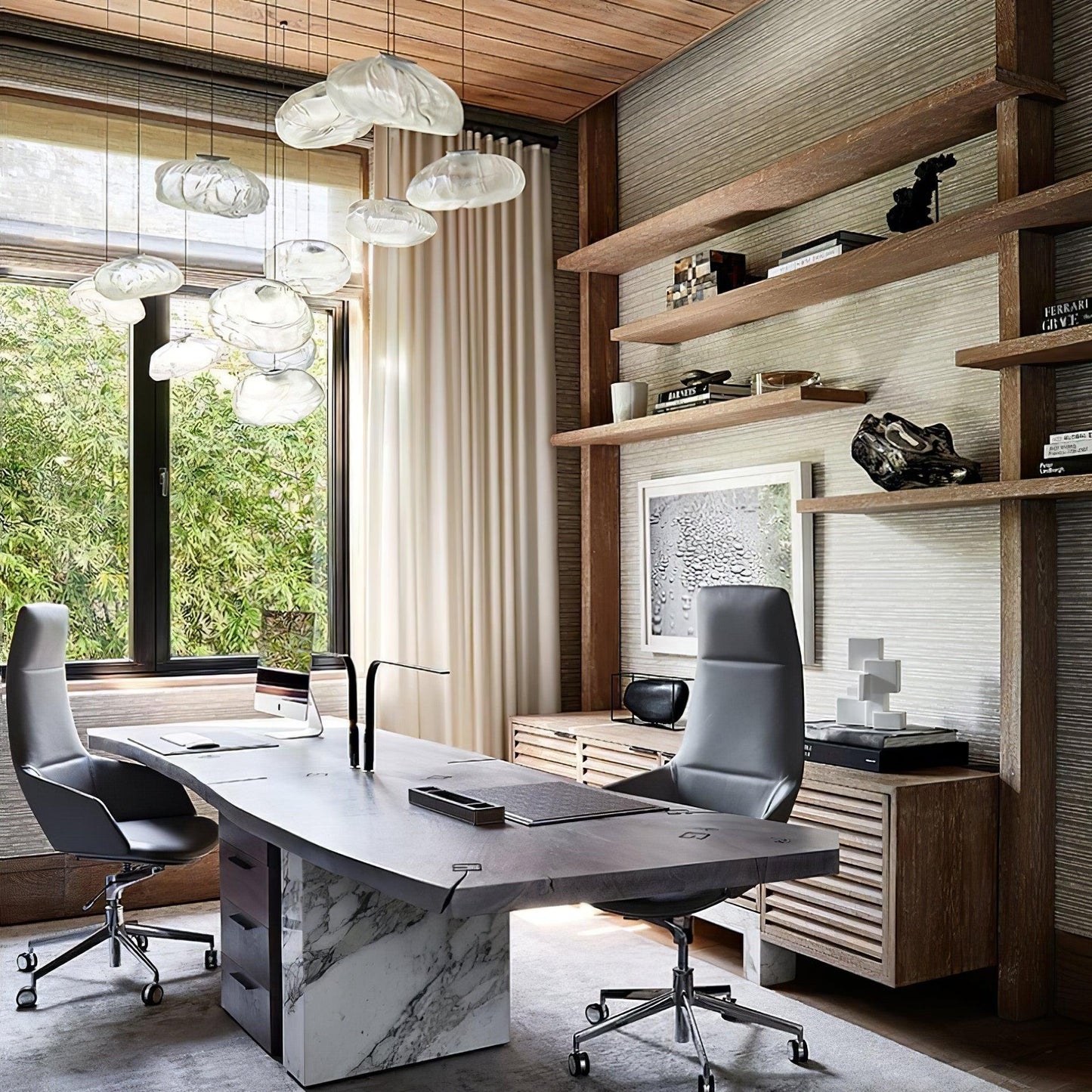 Modern Glass Pendant Light, Unique Design in Transparent, Smoke Grey, and Amber Finishes – Stylish Kitchen Pendant Lighting 3