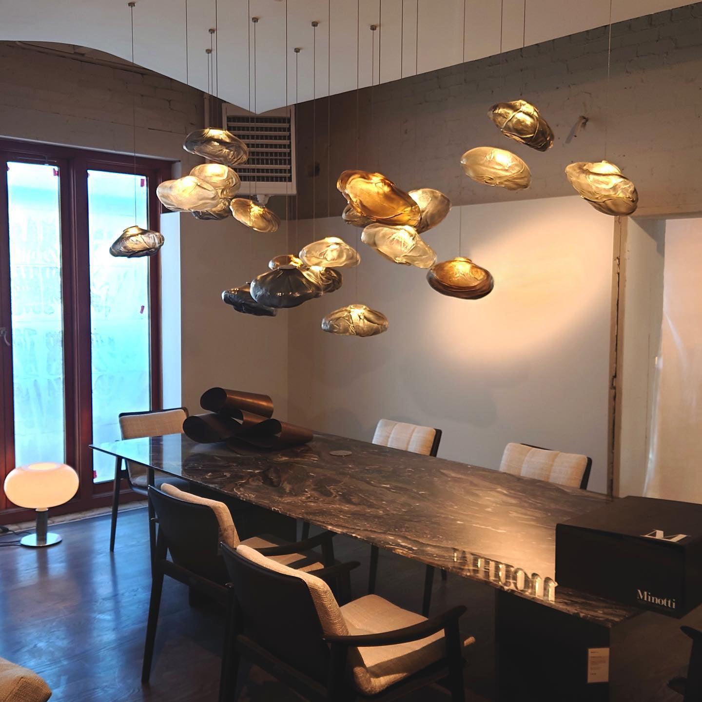 Modern Glass Pendant Light, Unique Design in Transparent, Smoke Grey, and Amber Finishes – Stylish Kitchen Pendant Lighting 7