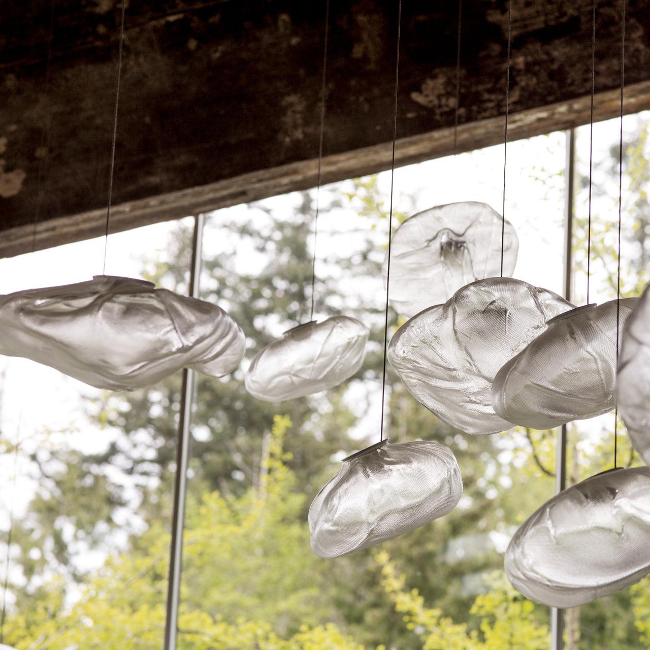 Modern Glass Pendant Light, Unique Design in Transparent, Smoke Grey, and Amber Finishes – Stylish Kitchen Pendant Lighting 8