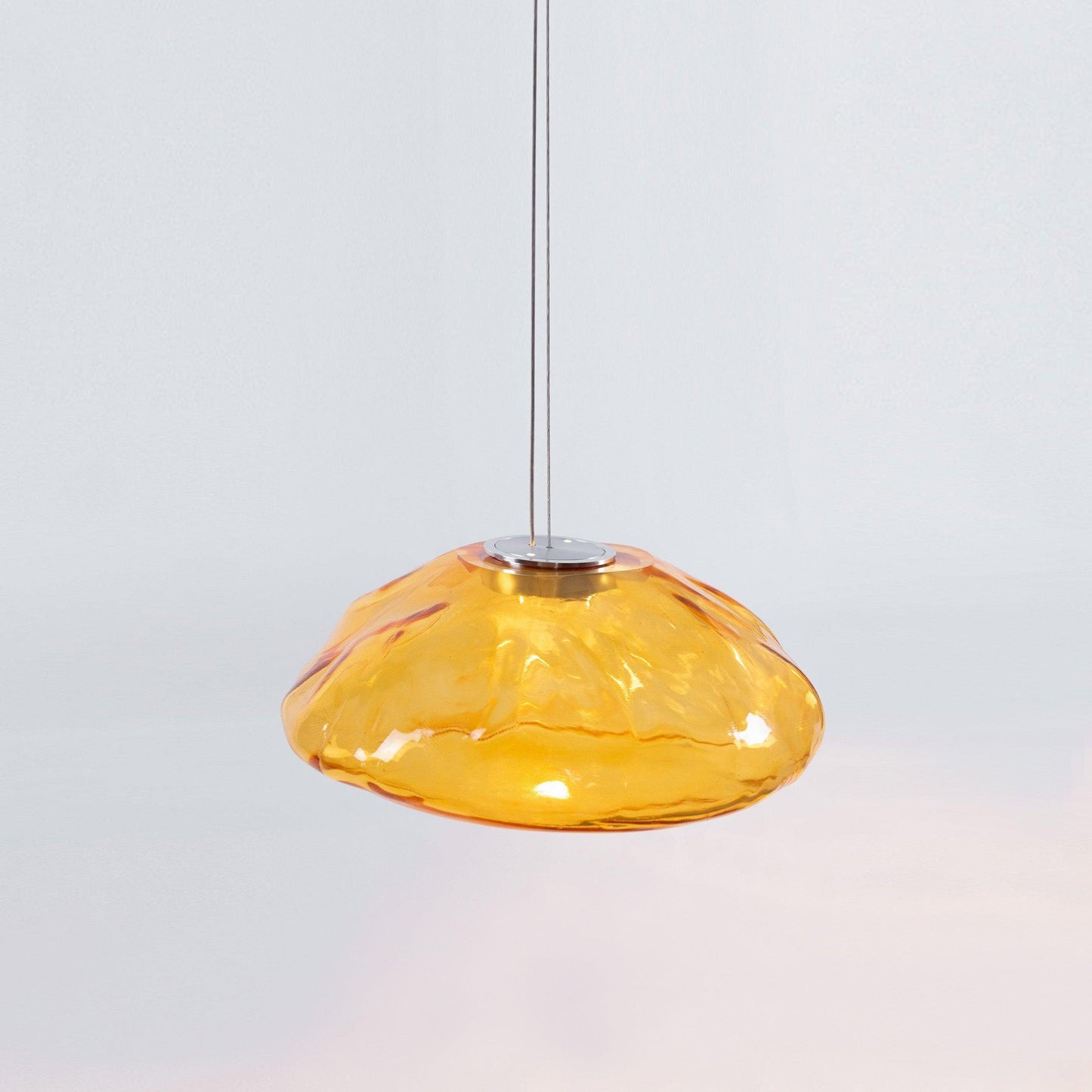 Modern Glass Pendant Light, Unique Design in Transparent, Smoke Grey, and Amber Finishes – Stylish Kitchen Pendant Lighting 9