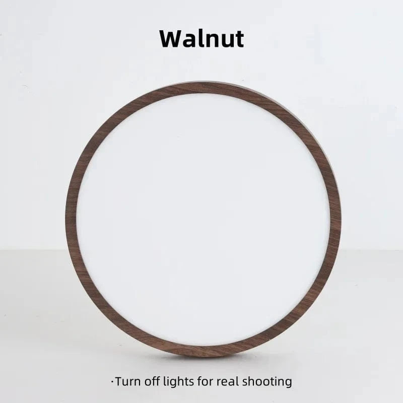 Modern LED Ceiling Light | Flush Mount Ceiling Fixture | Dimmable Circular Light | Energy-Efficient Ceiling Lamp | Stylish Wood Grain Design 4