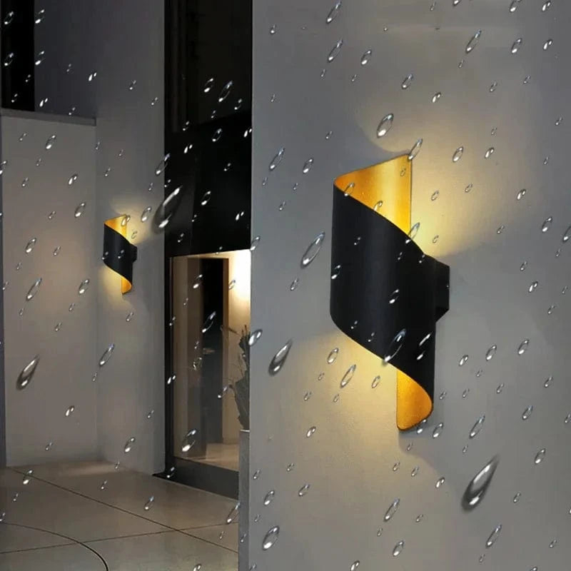 Modern Outdoor Wall Light | Waterproof LED Wall Lamp | Stylish Aluminium Fixture | IP65 Rated Wall Lighting | Spiral Design for Home 3