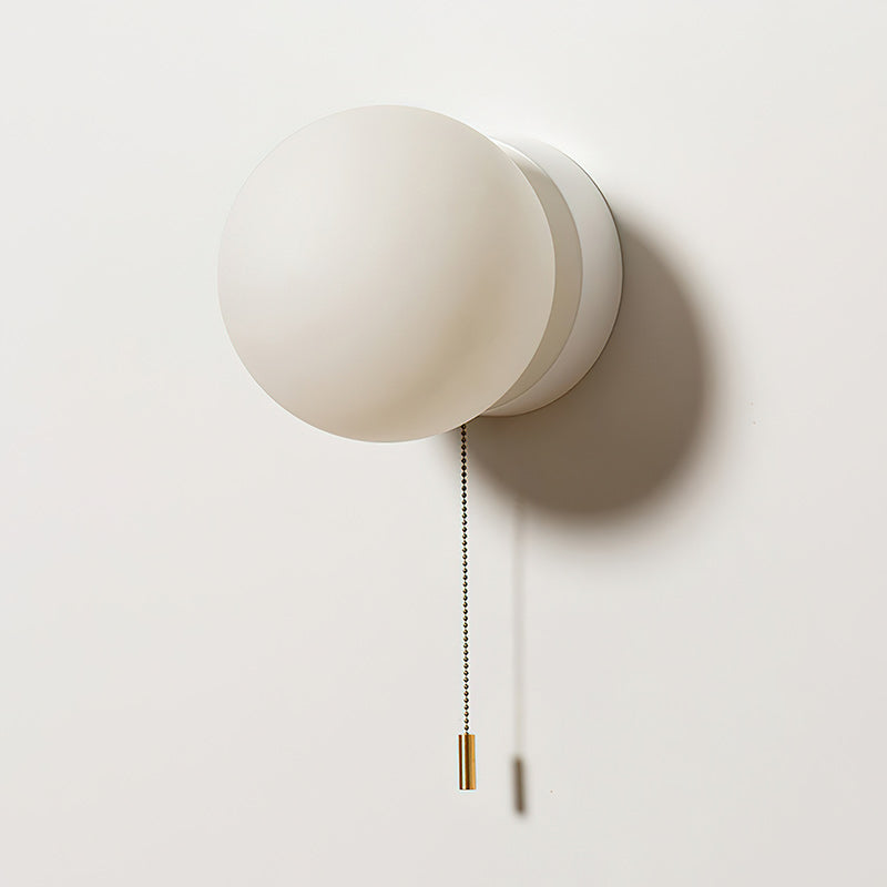 Modern White Glass Globe Wall Sconce – Elegant Wall Lamp for Contemporary Lighting 9