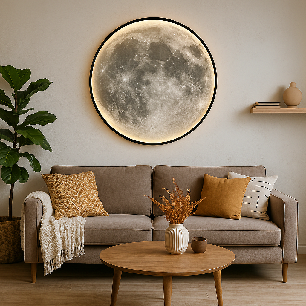 Moon Wall Light – Modern LED Sconce with Realistic Lunar Design for Indoor and Outdoor Use, Easy Installation, Eco-Friendly Materials 0