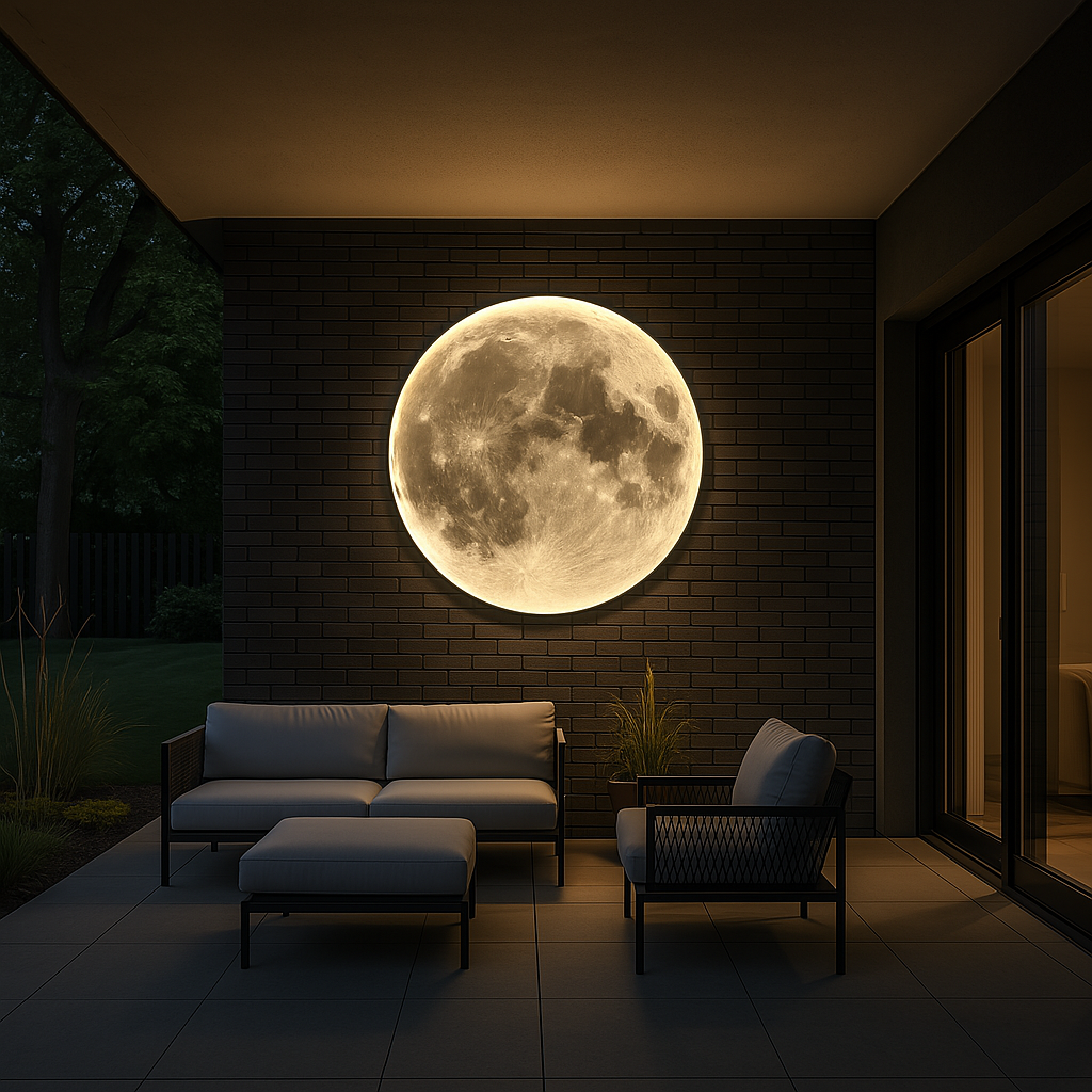Moon Wall Light – Modern LED Sconce with Realistic Lunar Design for Indoor and Outdoor Use, Easy Installation, Eco-Friendly Materials 1