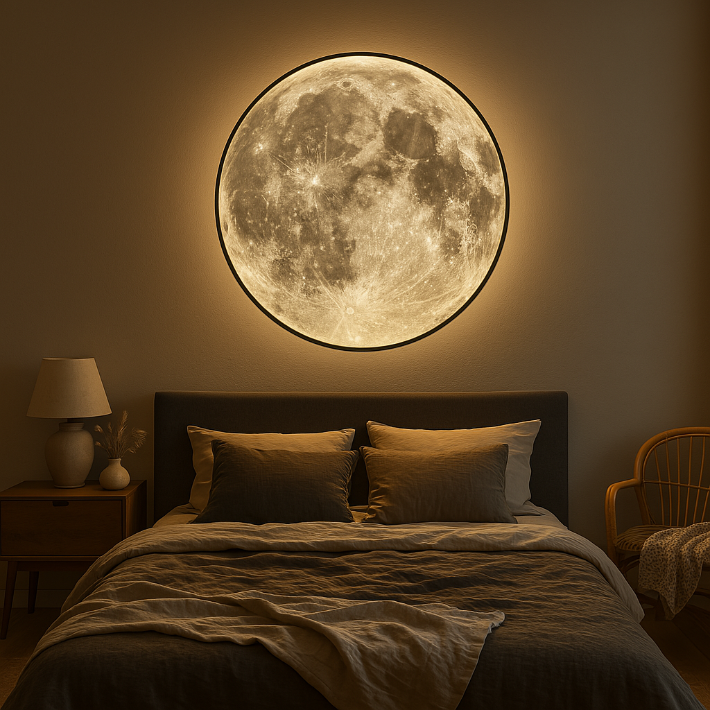 Moon Wall Light – Modern LED Sconce with Realistic Lunar Design for Indoor and Outdoor Use, Easy Installation, Eco-Friendly Materials 2