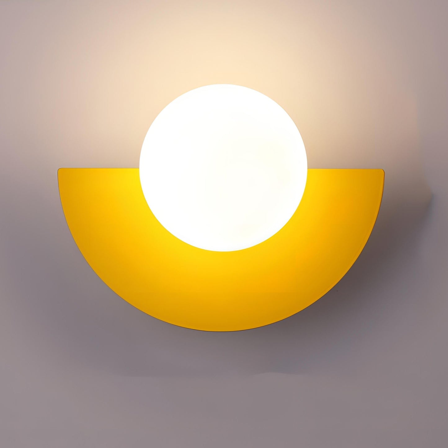 Nordic Semicircle Wall Lamp – Contemporary LED Wall Light Sconce for Hallway and Bedroom, Metal and PVC, 25cm Diameter 5