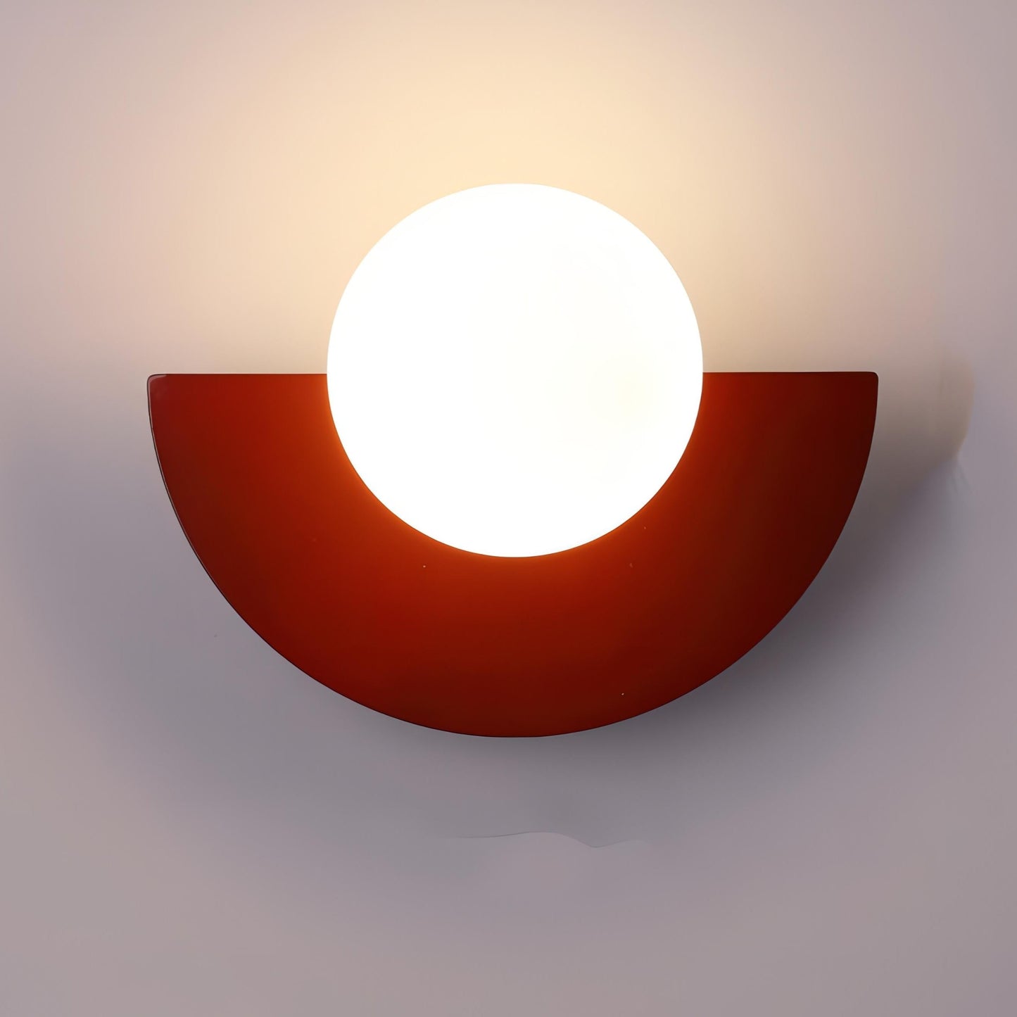 Nordic Semicircle Wall Lamp – Contemporary LED Wall Light Sconce for Hallway and Bedroom, Metal and PVC, 25cm Diameter 6