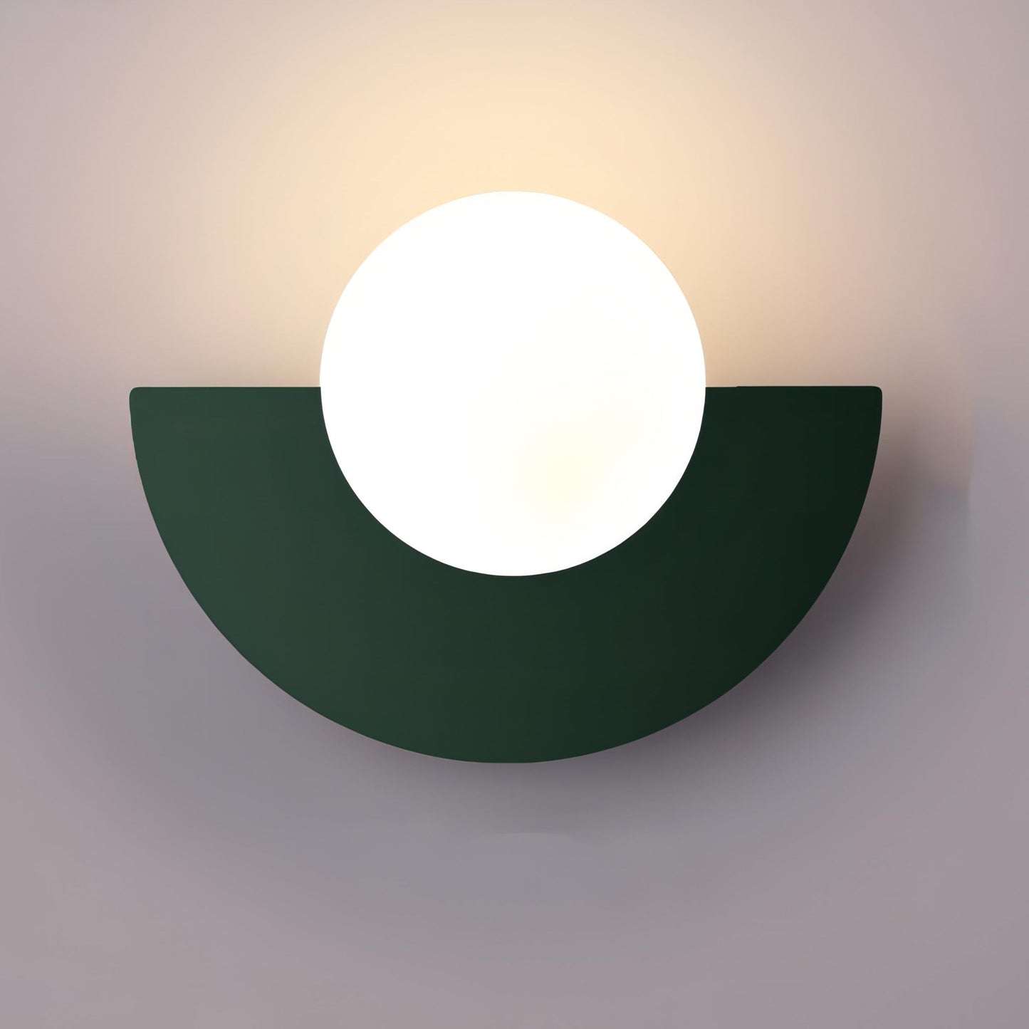 Nordic Semicircle Wall Lamp – Contemporary LED Wall Light Sconce for Hallway and Bedroom, Metal and PVC, 25cm Diameter 7