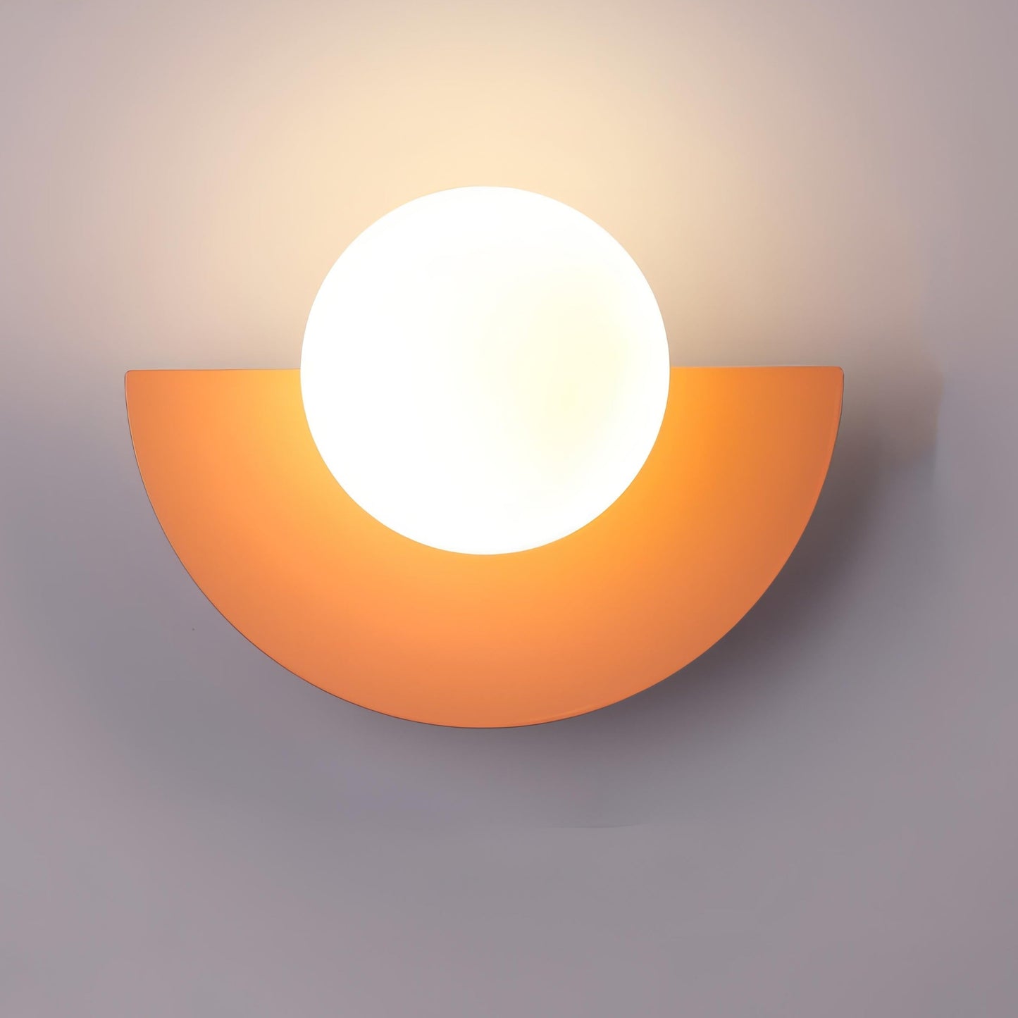 Nordic Semicircle Wall Lamp – Contemporary LED Wall Light Sconce for Hallway and Bedroom, Metal and PVC, 25cm Diameter 8