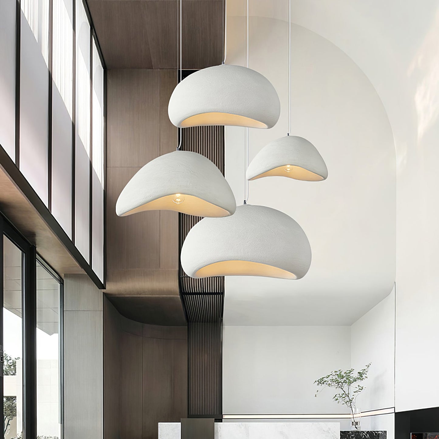 Wabi-Sabi Inspired Modern Pendant Light for Kitchen and Dining – Cocoon-Shaped Ceiling Pendant Lighting in Multiple Sizes 3