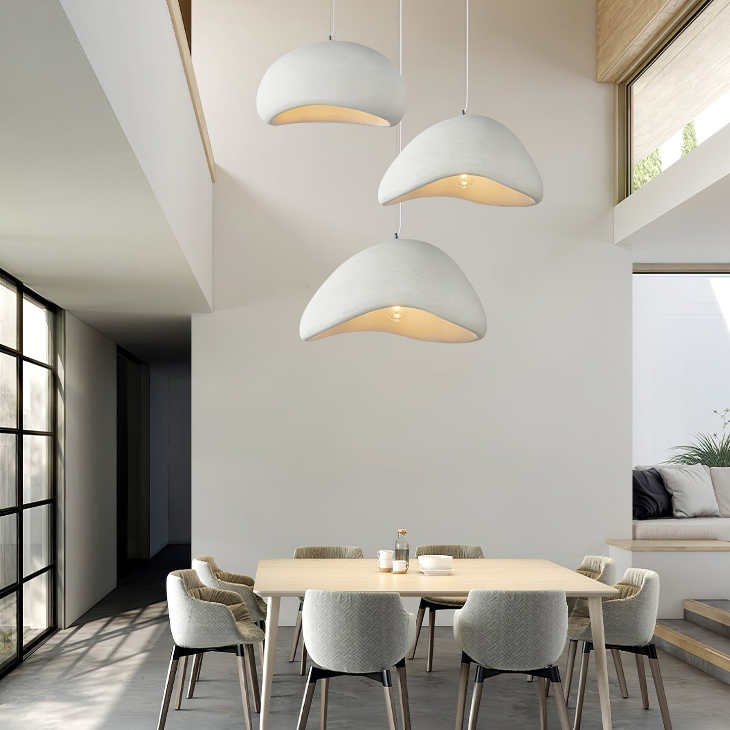 Wabi-Sabi Inspired Modern Pendant Light for Kitchen and Dining – Cocoon-Shaped Ceiling Pendant Lighting in Multiple Sizes 5