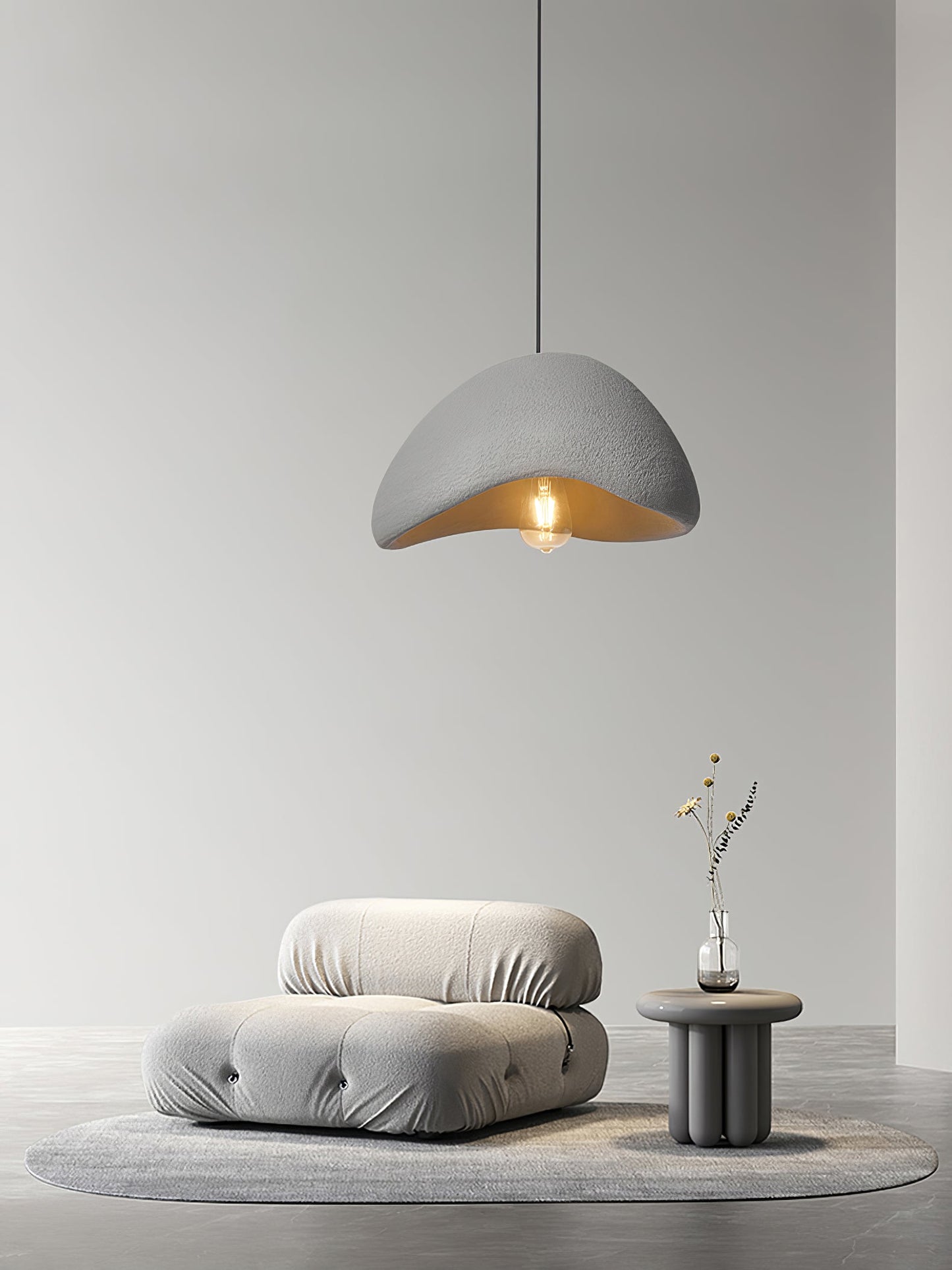 Wabi-Sabi Inspired Modern Pendant Light for Kitchen and Dining – Cocoon-Shaped Ceiling Pendant Lighting in Multiple Sizes 8