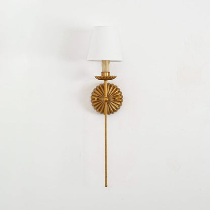 Antique Gold Wall Sconce Lighting with Modern Shades – Elegant Double Wall Lamp for Home Decor 0