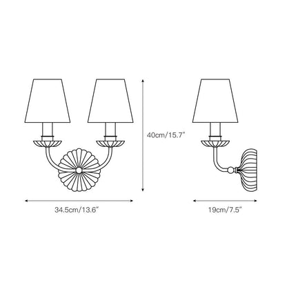 Antique Gold Wall Sconce Lighting with Modern Shades – Elegant Double Wall Lamp for Home Decor 3