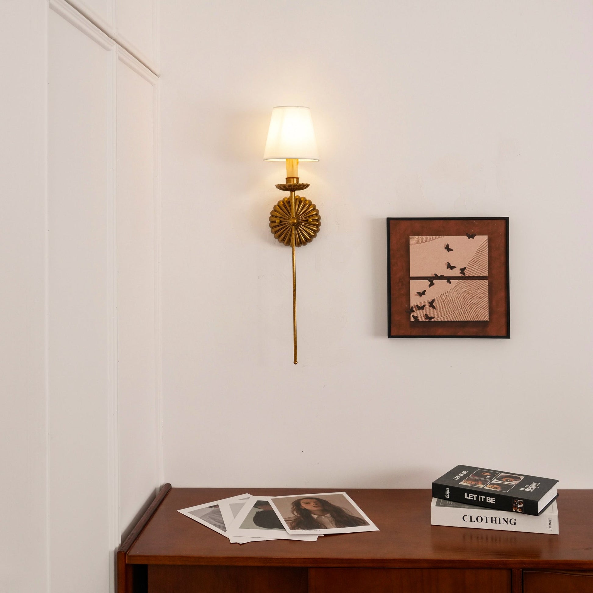 Antique Gold Wall Sconce Lighting with Modern Shades – Elegant Double Wall Lamp for Home Decor 6