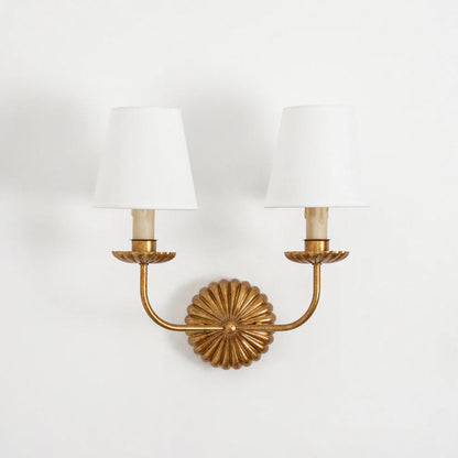 Antique Gold Wall Sconce Lighting with Modern Shades – Elegant Double Wall Lamp for Home Decor 9