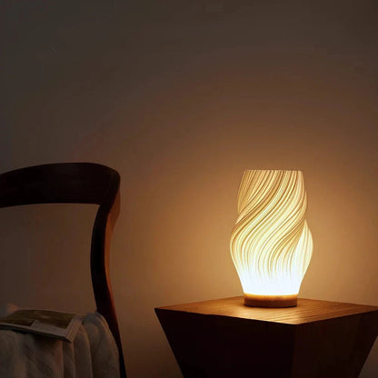 Contemporary Table Lamp | Dimmable Desk Lamp | USB Bedside Light | Modern Decorative Fixture | Wavecrest Lamp for Home 3