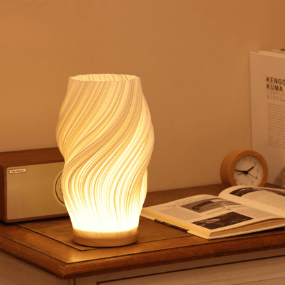 Contemporary Table Lamp | Dimmable Desk Lamp | USB Bedside Light | Modern Decorative Fixture | Wavecrest Lamp for Home 6