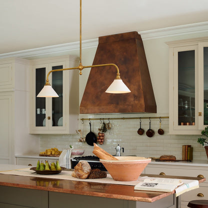 Elegant Chandelier Light with White Glass Shades – Classic Dining Room Fixture for Timeless Ambiance 1