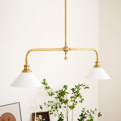Elegant Chandelier Light with White Glass Shades – Classic Dining Room Fixture for Timeless Ambiance 6