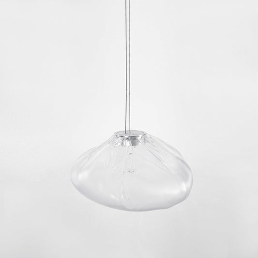 Modern Glass Pendant Light, Unique Design in Transparent, Smoke Grey, and Amber Finishes – Stylish Kitchen Pendant Lighting 0