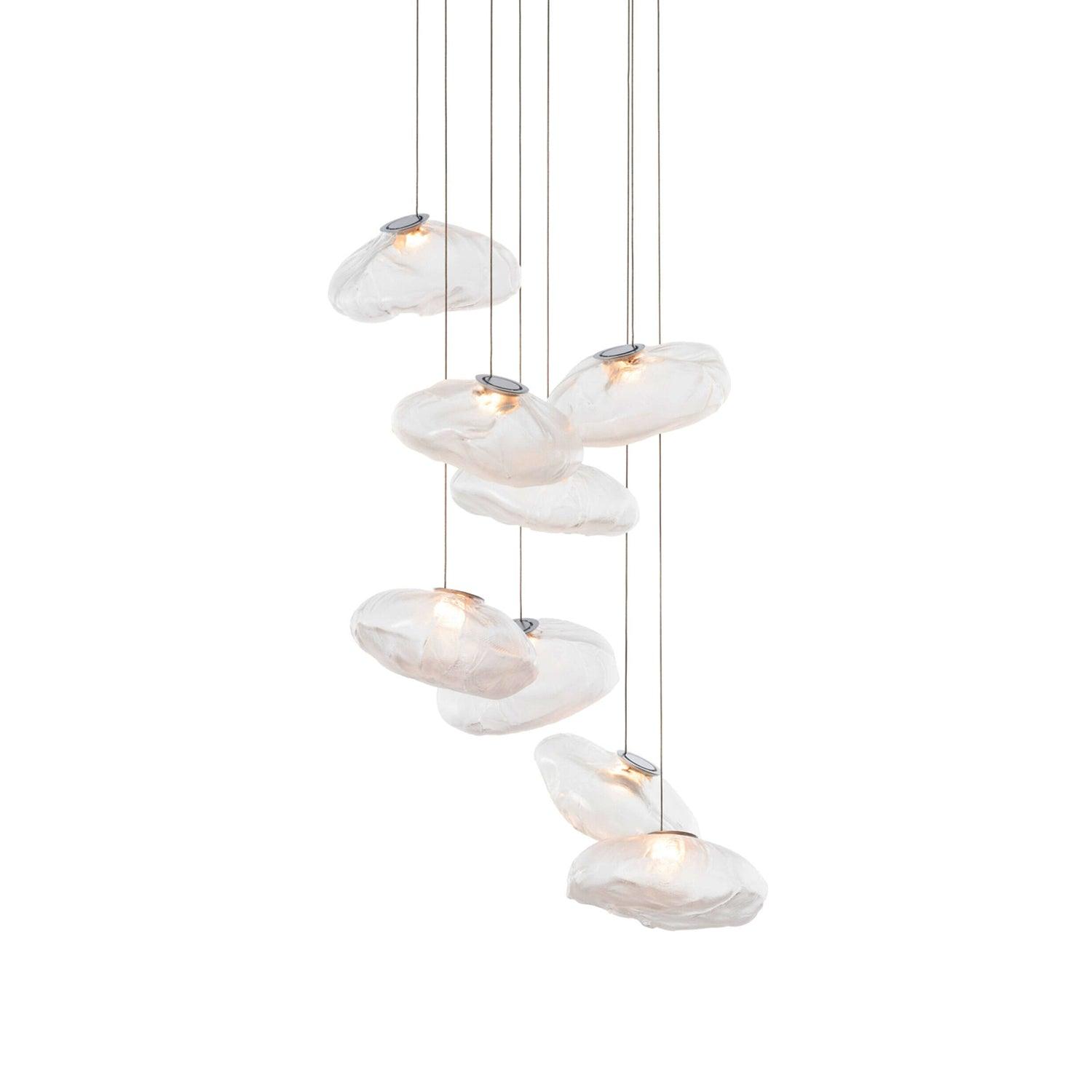 Modern Glass Pendant Light, Unique Design in Transparent, Smoke Grey, and Amber Finishes – Stylish Kitchen Pendant Lighting 1