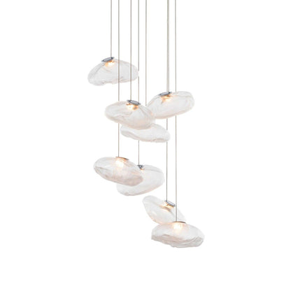 Modern Glass Pendant Light, Unique Design in Transparent, Smoke Grey, and Amber Finishes – Stylish Kitchen Pendant Lighting 1