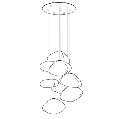 Modern Glass Pendant Light, Unique Design in Transparent, Smoke Grey, and Amber Finishes – Stylish Kitchen Pendant Lighting 10