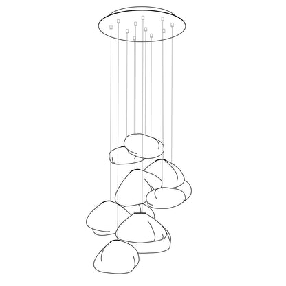 Modern Glass Pendant Light, Unique Design in Transparent, Smoke Grey, and Amber Finishes – Stylish Kitchen Pendant Lighting 12