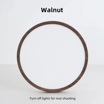Modern LED Ceiling Light | Flush Mount Ceiling Fixture | Dimmable Circular Light | Energy-Efficient Ceiling Lamp | Stylish Wood Grain Design 4