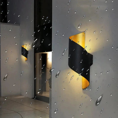 Modern Outdoor Wall Light | Waterproof LED Wall Lamp | Stylish Aluminium Fixture | IP65 Rated Wall Lighting | Spiral Design for Home 3