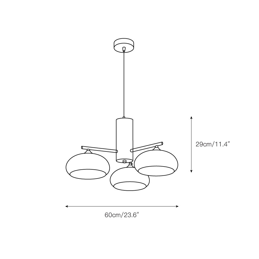 Modern Oval Chandelier Light in Metal and Glass – Elegant Design for Stylish Home Décor 3