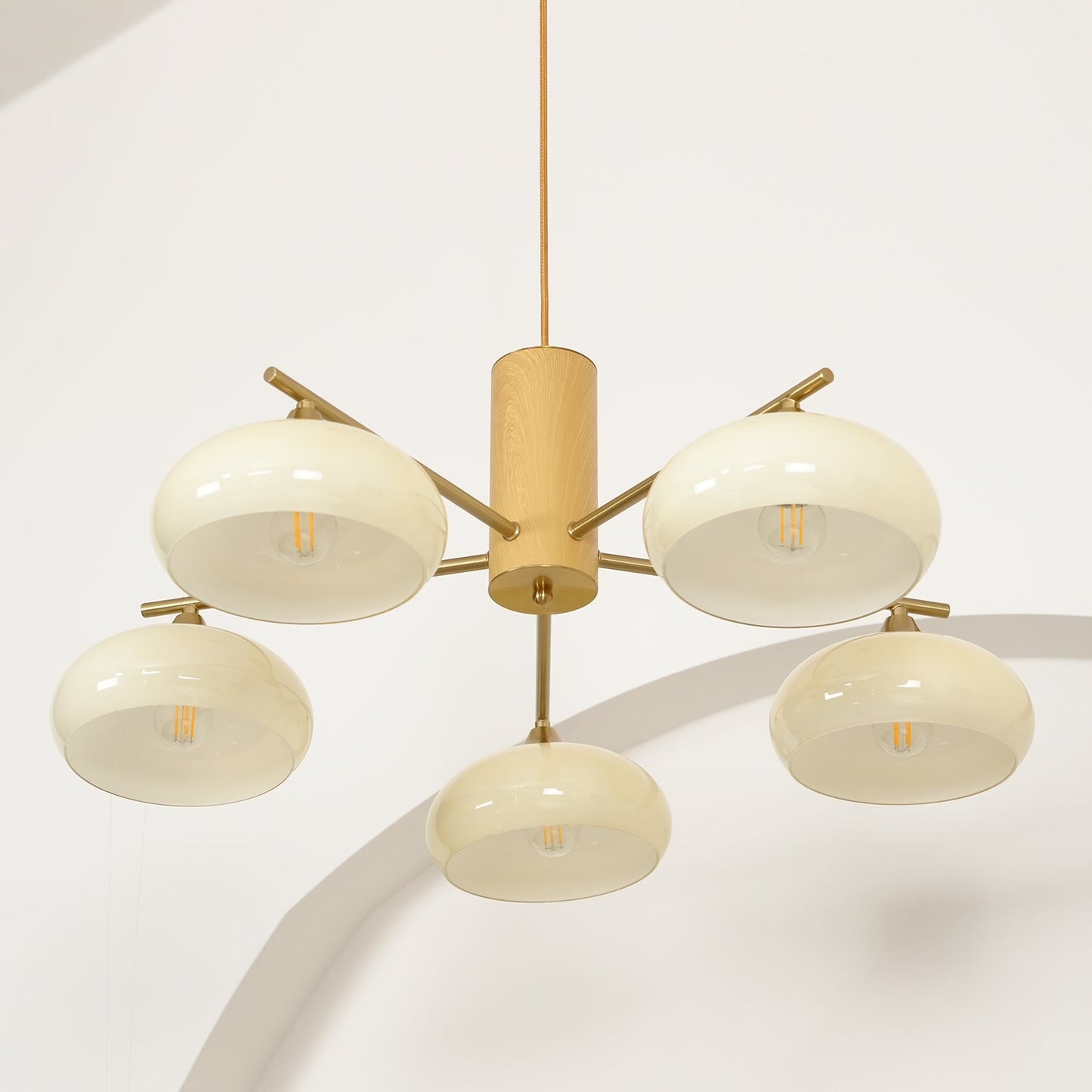 Modern Oval Chandelier Light in Metal and Glass – Elegant Design for Stylish Home Décor 8